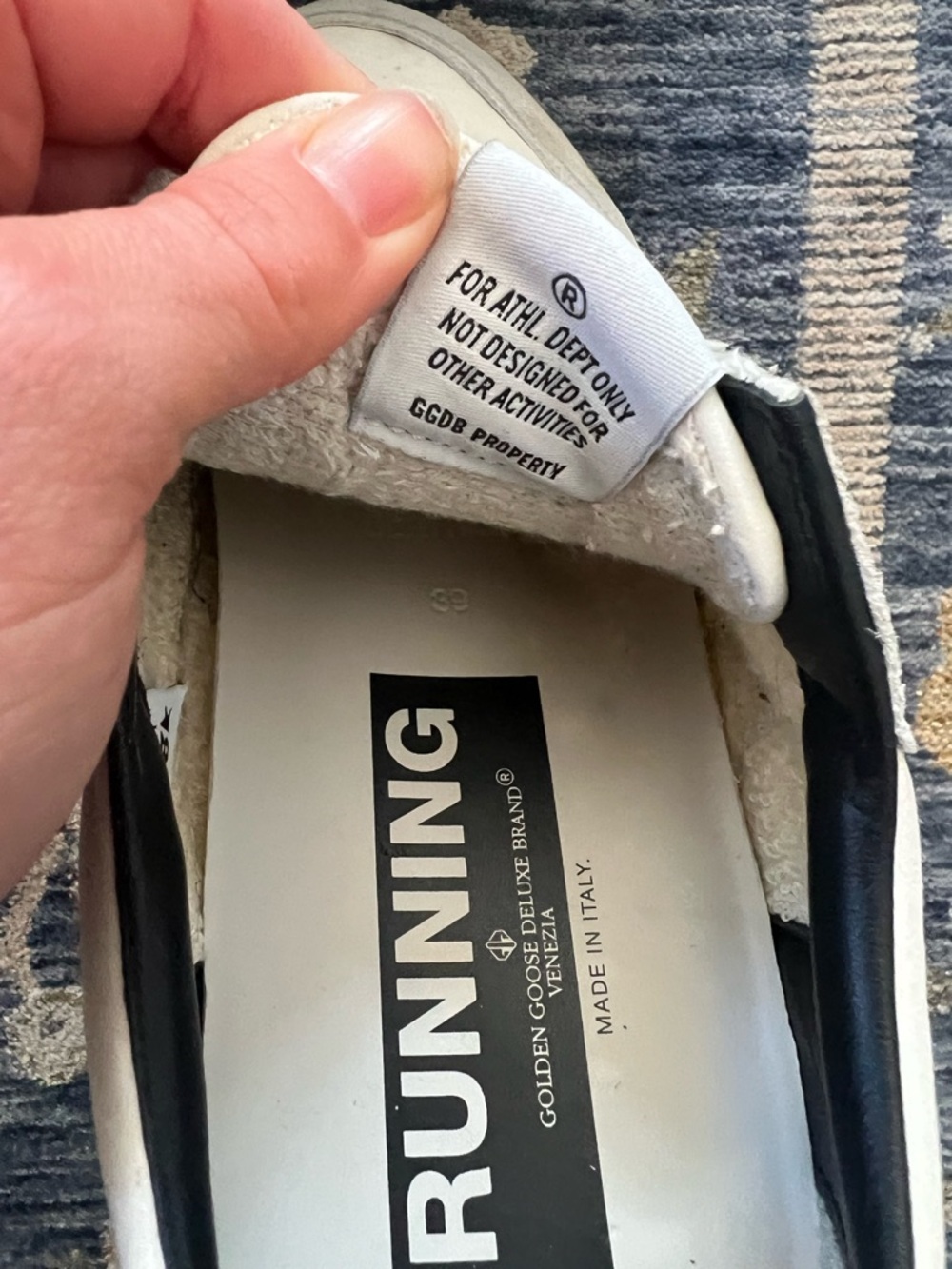 Golden Goose Grey Running Sole Sneakers - Picture 7 of 8